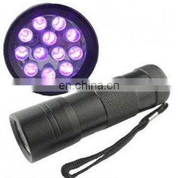 Best selling mini led flashlight torches 12UV purple led torch