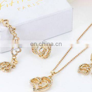 Twisty Heart Zircon Alloy Ring Wedding Engagement Rings High Quality Alloy Crystal Ring photo-4