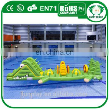 HI 2017 newest cheap inflatable alligator water park, adult water park, giant inflatable floating park for sale