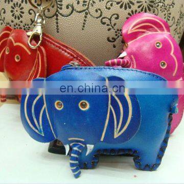 Top selling Elephant Genuine leather multi-function leather coin purse