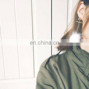 2017 New Design Lovely Ball Pure Color Earrings