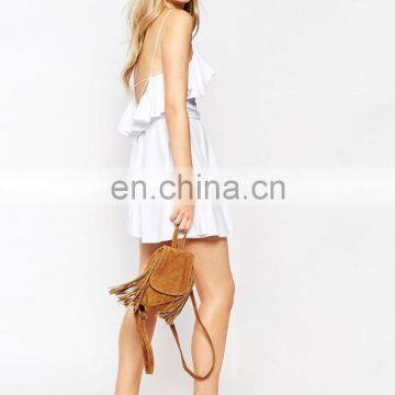 China wholesale price - Fashion Women's backless sexy dress summer dress white casual dress