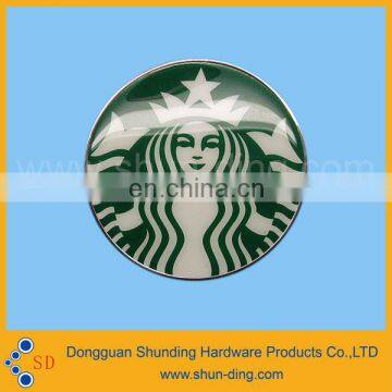 Metal clear and bright logo badge for decoration