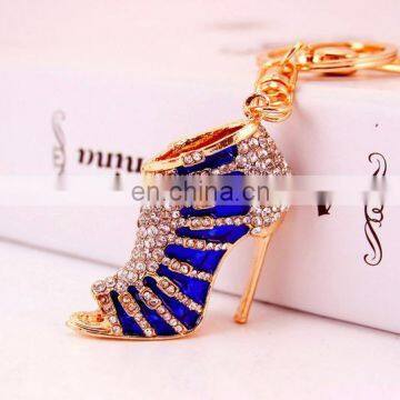 Bag Charms Accessory High Heel Shoe Rhinestone Keychain photo-5