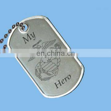 Stainless steel dog tags with custom design