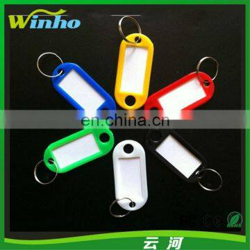 Winho Plastic Key ID Label Name Card Tags Split Ring Keyring