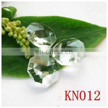 Professional Factory Sew on Rhinestones Octagon Crystal Beads Double Hole Clear Glass Beads photo-4