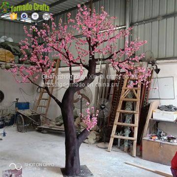 6.7m Large Outdoor Fiberglass Trunk Garden Decoration Artificial Cherry Blossom Tree photo-4