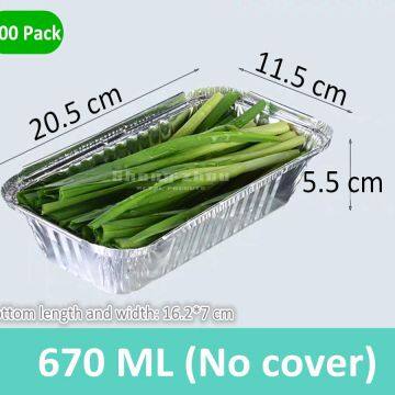 100 Pack  Disposable Aluminum Foil Pans (No Cover),Thick Aluminum Foil Pans/Box for Cooking,Baking,Storage