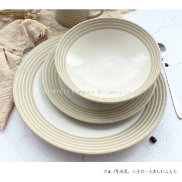 Western Style Porcelain Tableware Round Matt Dinner Sets Plates/Bowls photo-3