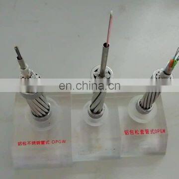 power overhead ground wire 24 core Fibre G652D g657 opgw optic cable