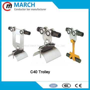 C40 festoon system c-track cable trolley middle trolley end trolley towing trolley