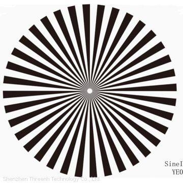 Sine Image Sector Star Test Chart for Adjusting Camera Lenses Focal Distance (36 cycles)