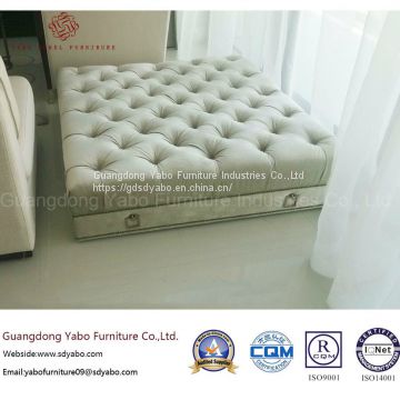 5 Star Hotel Furniture for Square Leisure Sofa Ottoman (6312O-1)