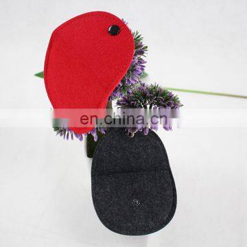 Wholesale High Quality Customized Mini Felt Coin Purse Money Cards Wallet Organizer Case Pouch Bag