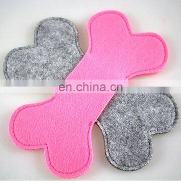 Hot Selling Portable Bone Shape Felt Dog Toy Training Animal