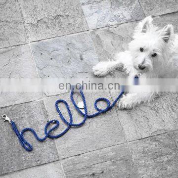 Wholesale Customized Multiple Color Durable Cotton Rope Dog Leash and Collar Set photo-4