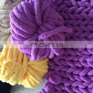 YUAN Factory WHOLESALE DIY Chenille Chunky Knit Giant Yarn photo-5