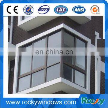 Rocky Grey Color Powder Coated Aluminium Sliding Windows photo-3