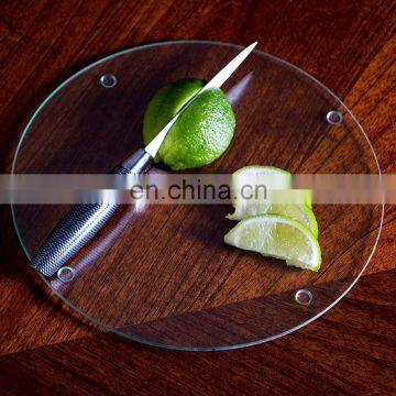 High Quality Stain Resistant Decorative Tempered Glass Cutting Board For Kitchen