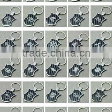 Custom Made Shape & Logo Carbon Fiber Keyring Key Chain photo-3