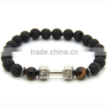 HTB078 2016 guangzhou trendy stretched elastic bracelet and charm stone beads elastic bracelet