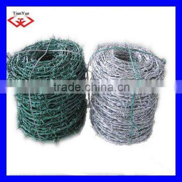 PVC coated barbed wire with 2.5mm core wire( manufacturer)