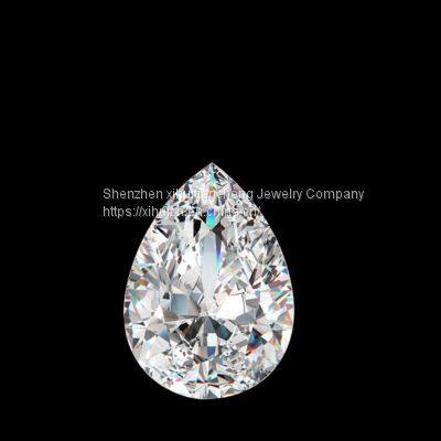 Factory wholesale price per carat VVS white DEF color pear cut synthetic moissanite diamond in loose gemstone for jewelry