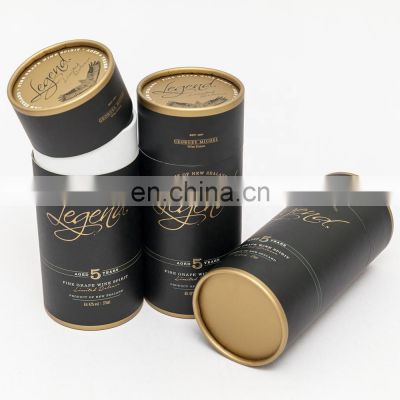 Custom Luxury whiskey packaging paper tube water bottle box packaging