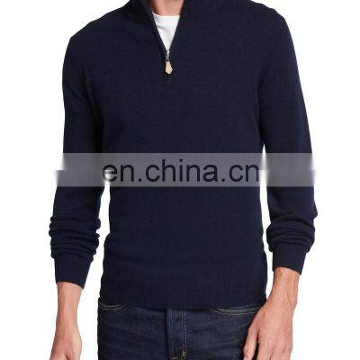 Half Zipper New Men Winter 100% Cashmere High Quality Pullover Sweater photo-5
