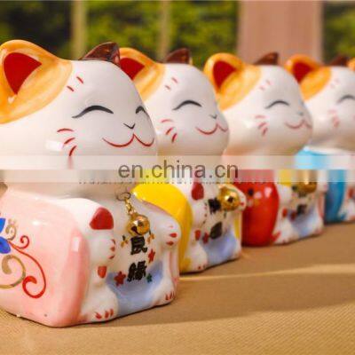 Ceramic Lucky Cat Porcelain Gift for Home Decor