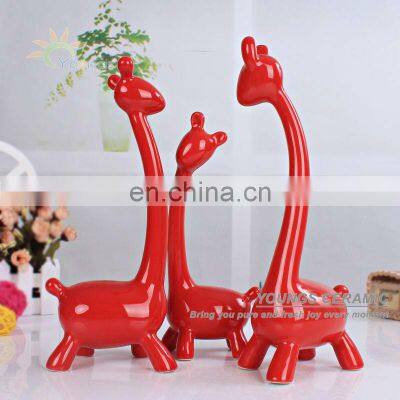 2013 Style Handicraft Ceramic Home Decor Deer One family Has Three Colours Made In Jingdezhen