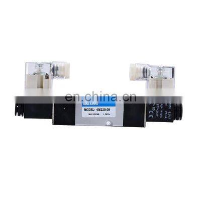 New Arrival 4M Series Single/Double Solenoid Coil 4M220-08 Aluminum Alloy Five Position Five Way Pneumatic Air Valve