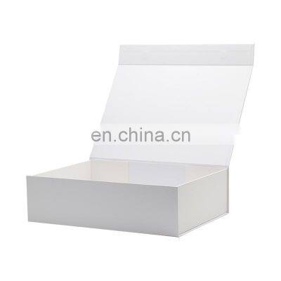 Wholesale Custom Color Ribbon Bow Rectangle Large White Flip Top Gift Box Packaging photo-3