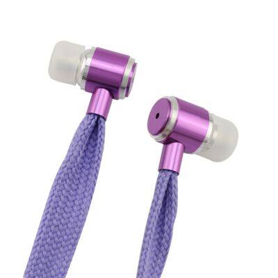 Air Tube Rope Braided Flat Cable Wired Earphones With MIC Headset photo-5