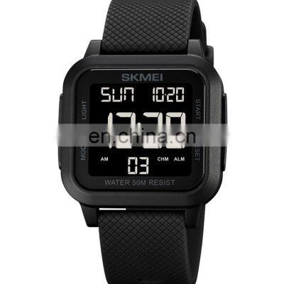 Original watch factory wholesale square dial wristwatch fashion brand Skmei 1894 PU band 50m waterproof digital watch