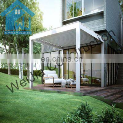 3x4M Durable Outdoor Powder Coated Adjustable Operable Pergola Louver Roof Kit aluminum pergola