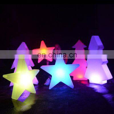 sakura led Christmas lights /event wedding outdoor portable Christmas holiday decoration PE plastic led tree star snow light