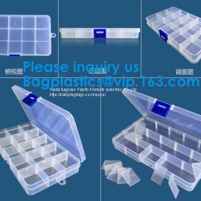 Grid Storage Box Plastic Single Compartment Size Adjustable Jewelry Organizer Bead Storage Box photo-3