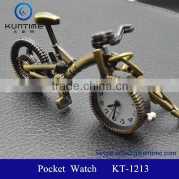 Mini Pocket Watch Bike Style Acrylic Glass Watch