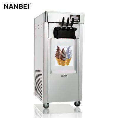 3 flavors mini vertical instant ice cream rolls machine