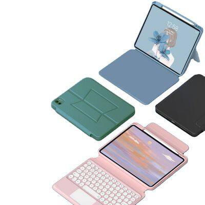 Magnetic Wireless Tablet Touchpad Keyboards Protect Cover Portable for IPad Keyboard Case