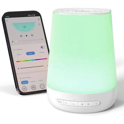 Smart White Noise Machine for Baby Adult Use with Colorful Night Lights 34 Soothing Natural Sounds 30min/60min/90min Timer