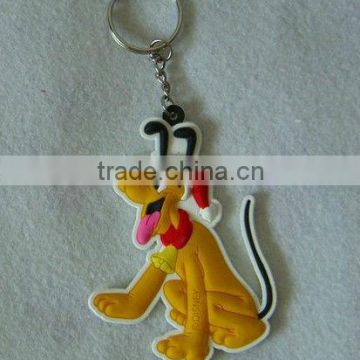 cartoon 3d rubber keychain, souvenir PVC keyring Guangzhou manufacturer