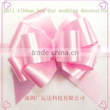 Lovely Pink Metallic Butterfly Tie Pull Ribbon Flower Bows For Saint Valentine's Day/Wedding Decorations