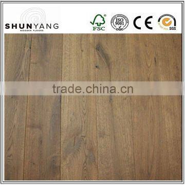 220mm Wide Plank Rustic and Handscraped Engineered Wood Flooring photo-2