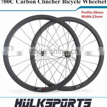 High Quality Road Bicycle Wheel 700C Carbon Bicycle Rims Carbon Road Bike Disc Clincher wheel wheelset Carbon Disc Wheel