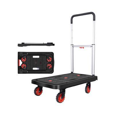 Functional Collapsible Carts Mobile Folding Platform Trolley