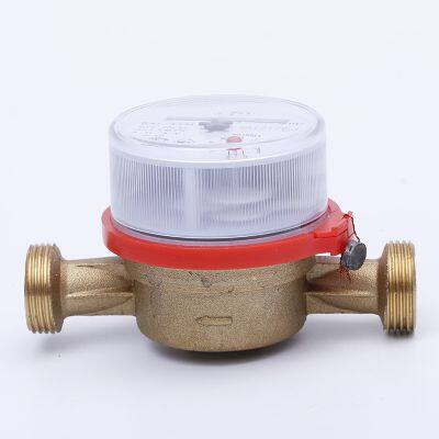 Economical Residential DN15-40 Dry Dial Water Meter Brass Single Jet Water Meter