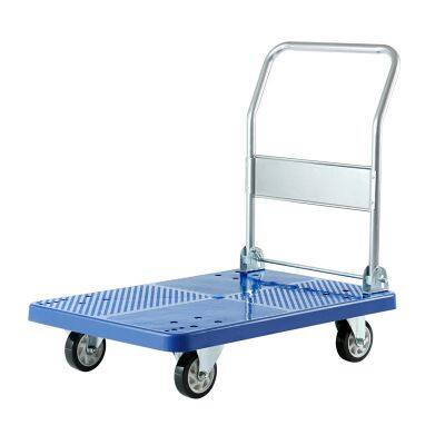 Foldable and Slient Industrial Transport Platform Hand Trolley Best Cargo Trolley Custom Iron Trolley